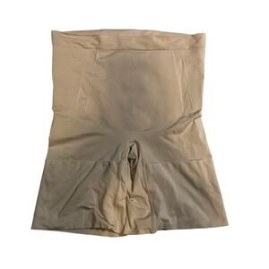 Spanx High Waisted Shaping Shorts Light Beige Smoothing Large